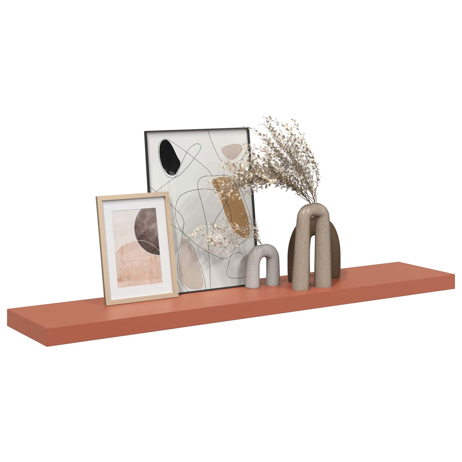 Wandregal Wandmontiert Rot 120 x 23,5 x 4 cm Holzwerkstoff