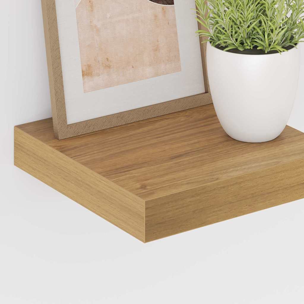 Wandregal 2 pcs Braun 23 x 23,5 x 4 cm Holzwerkstoff