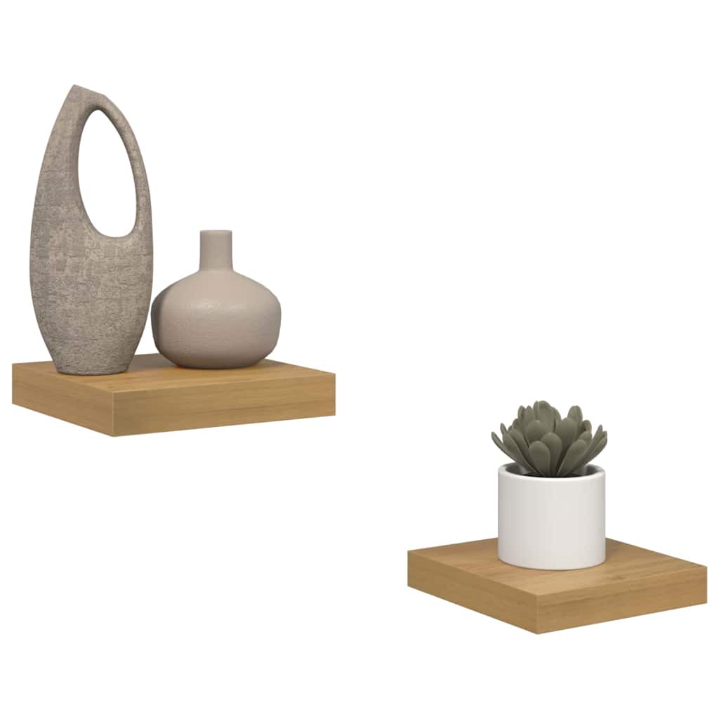 Wandregal 2 pcs Braun 23 x 23,5 x 4 cm Holzwerkstoff