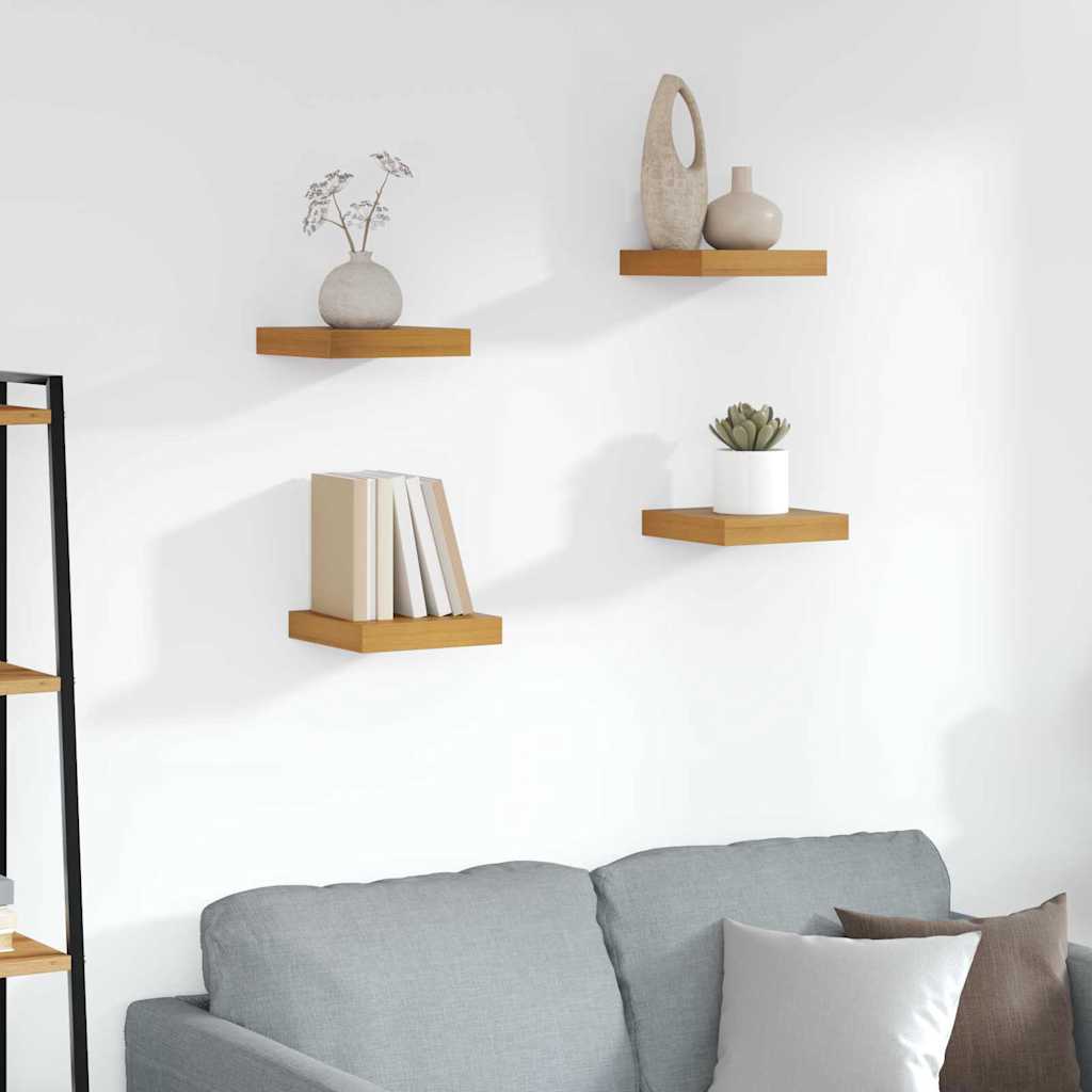 Wandregal 4 pcs Braun 23 x 23,5 x 4 cm Holzwerkstoff