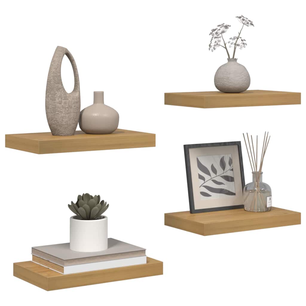 Wandregal 4 pcs Braun 40 x 23,5 x 4 cm Holzwerkstoff