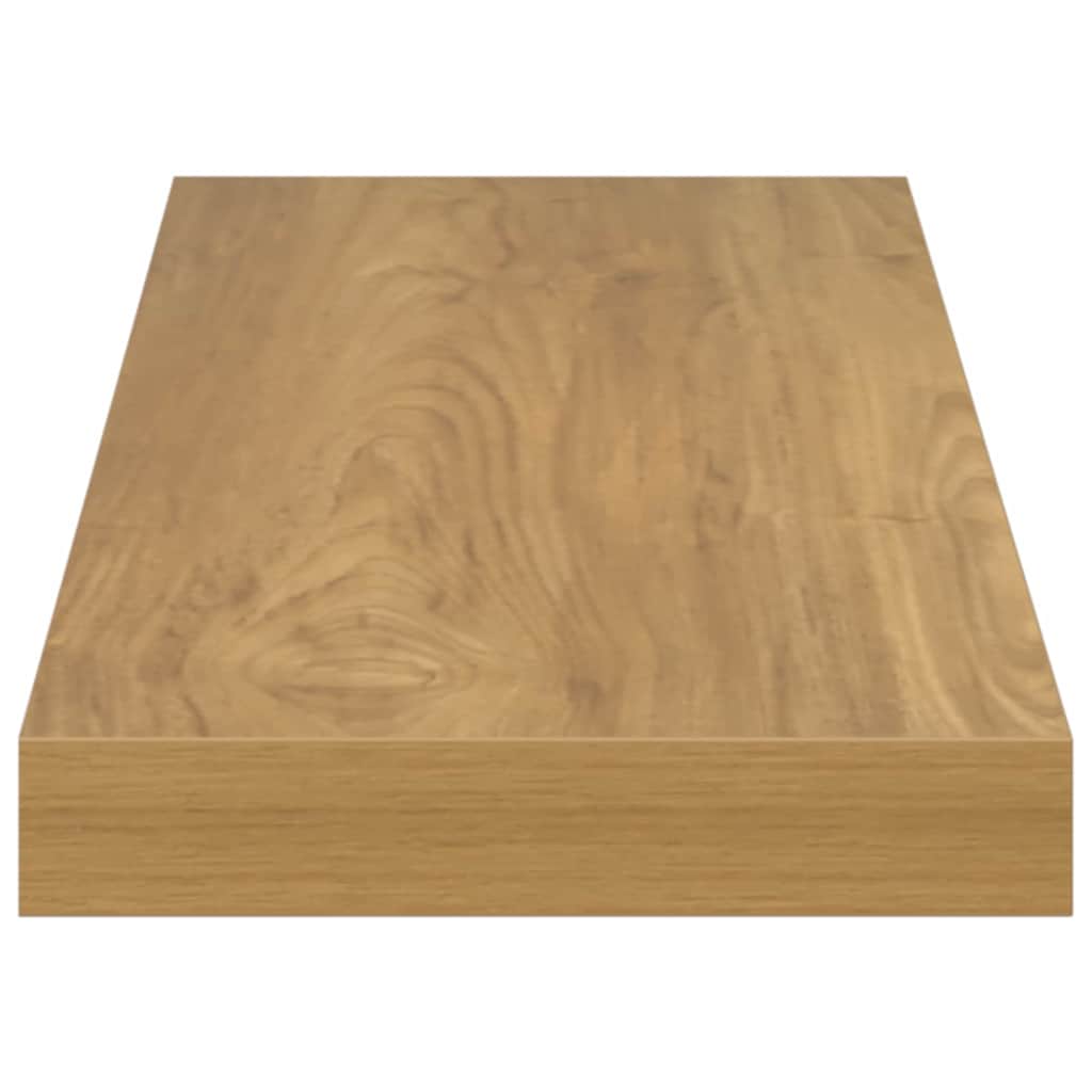 Wandregal Wandmontiert 2 pcs Braun 60 x 23 x 4 cm Holzwerkstoff