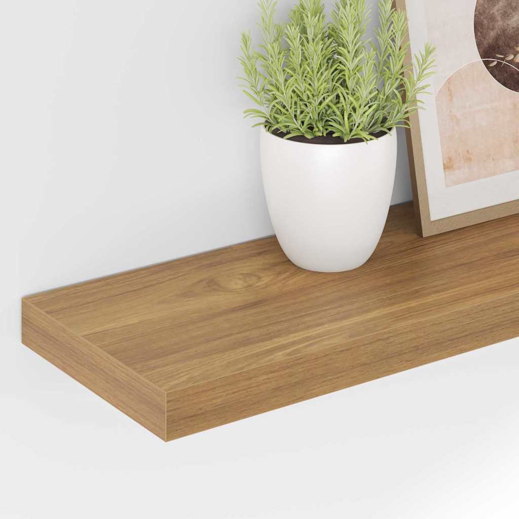 Wandregal 2 pcs Braun 80 x 23,5 x 4 cm Holzwerkstoff