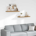 Wandregal 2 pcs Braun 80 x 23,5 x 4 cm Holzwerkstoff