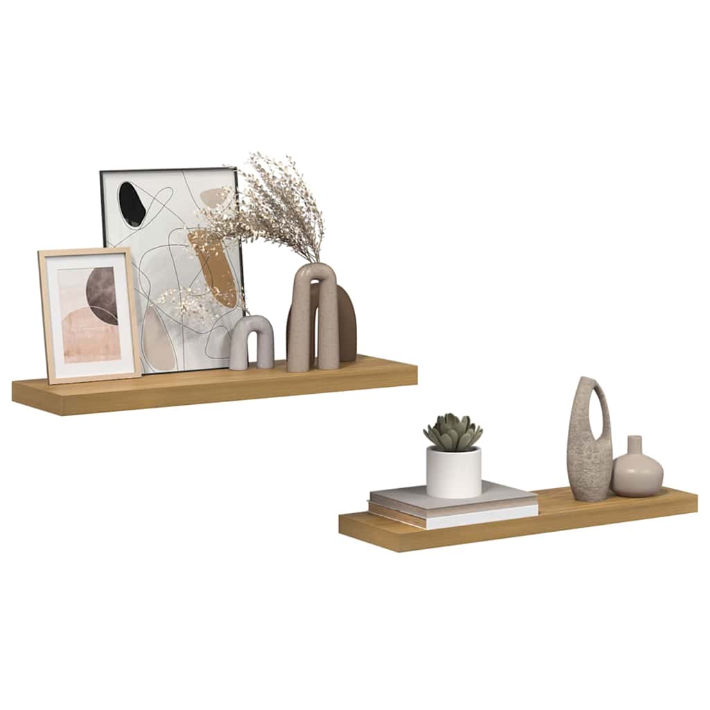 Wandregal 2 pcs Braun 80 x 23,5 x 4 cm Holzwerkstoff
