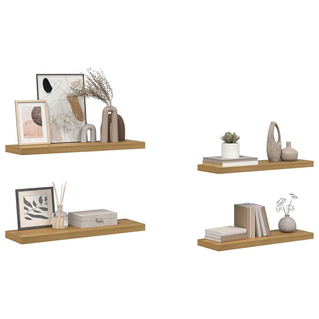 Wandregal 4 pcs Braun 90 x 23,5 x 4 cm Holzwerkstoff