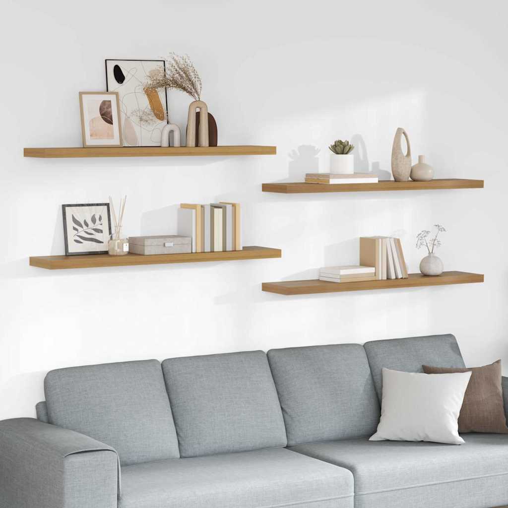 Wandregal 4 pcs Braun 120 x 23,5 x 4 cm Holzwerkstoff