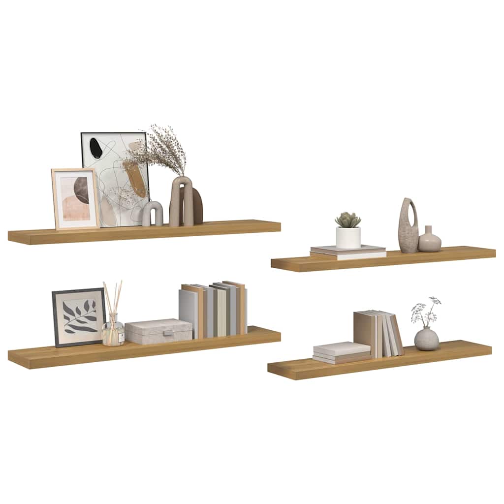 Wandregal 4 pcs Braun 120 x 23,5 x 4 cm Holzwerkstoff