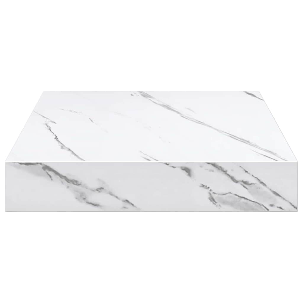 Wandregal 4 pcs Weiß Marmor 23 x 23,5 x 4 cm Holzwerkstoff