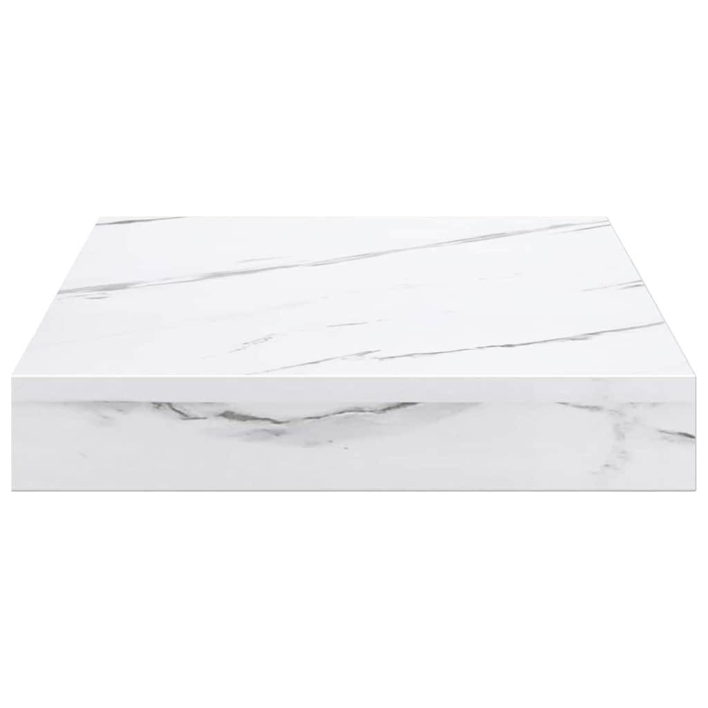 Wandregal 4 pcs Weiß Marmor 23 x 23,5 x 4 cm Holzwerkstoff