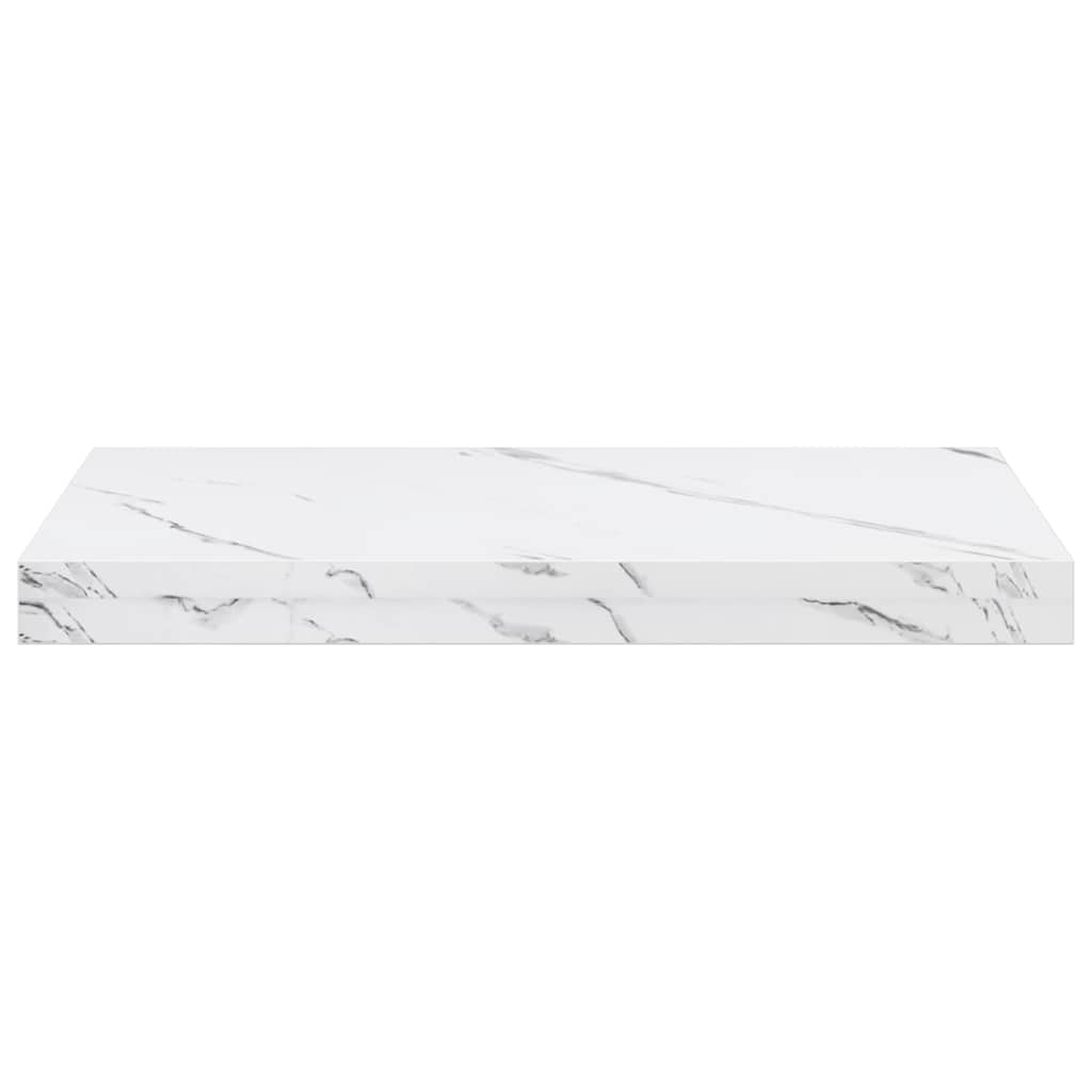 Wandregal Wandmontiert Weiß Marmor 50 x 23 x 4 cm Holzwerkstoff