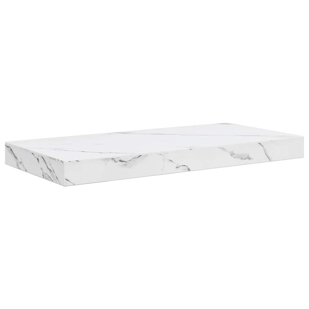 Wandregal 4 pcs Weiß Marmor 50 x 23,5 x 4 cm Holzwerkstoff