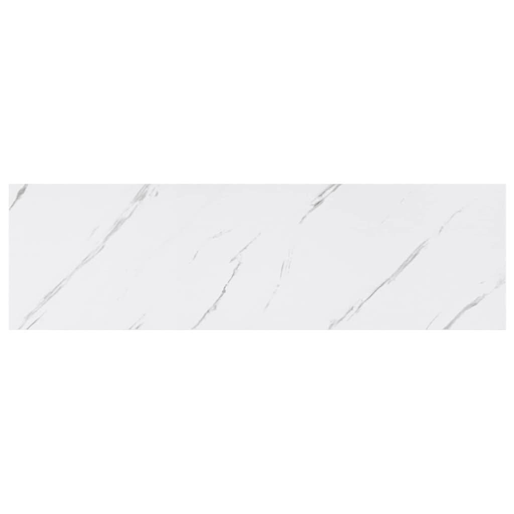 Wandregal 2 pcs Weiß Marmor 80 x 23,5 x 4 cm Holzwerkstoff