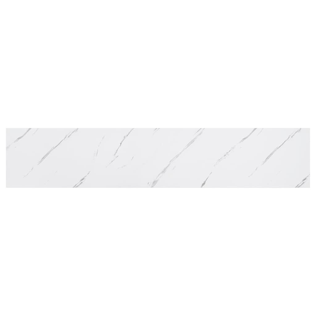 Wandregal 2 pcs Weiß Marmor 120 x 23,5 x 4 cm Holzwerkstoff