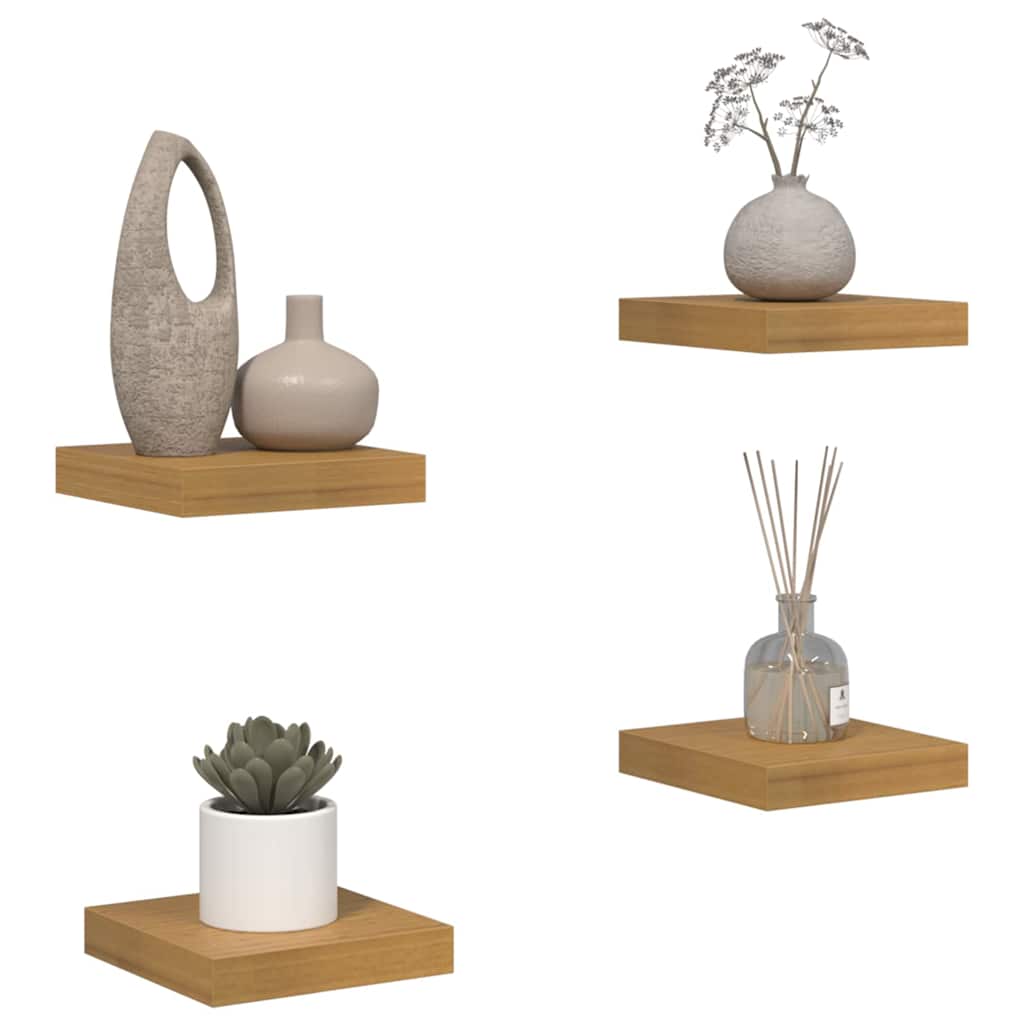 Wandregal 4 pcs Beige 23 x 23,5 x 4 cm Holzwerkstoff