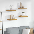 Wandregal 4 pcs Beige 40 x 23,5 x 4 cm Holzwerkstoff