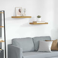 Wandregal Wandmontiert 2 pcs Beige 50 x 23 x 4 cm Holzwerkstoff