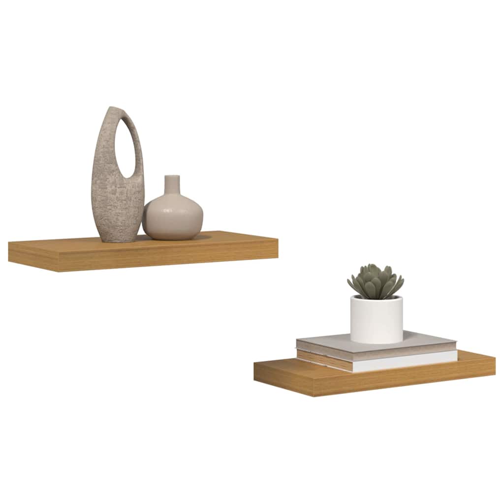 Wandregal Wandmontiert 2 pcs Beige 50 x 23 x 4 cm Holzwerkstoff