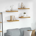 Wandregal Wandhalterung 4 pcs Beige 50 x 23,5 x 4 cm