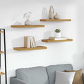 Wandregal Wandmontiert 4 pcs Beige 60 x 23 x 4 cm Holzwerkstoff