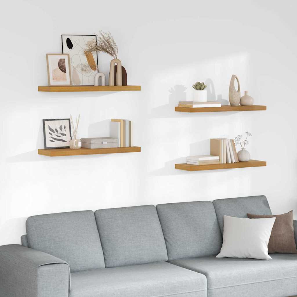 Wandregal 4 pcs Beige 90 x 23,5 x 4 cm Holzwerkstoff
