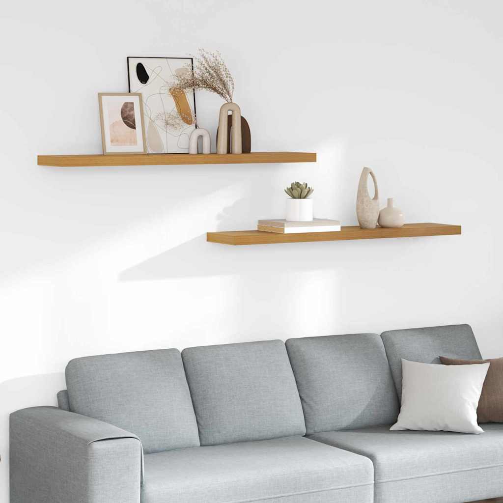 Wandregal 2 pcs Beige 120 x 23,5 x 4 cm Holzwerkstoff