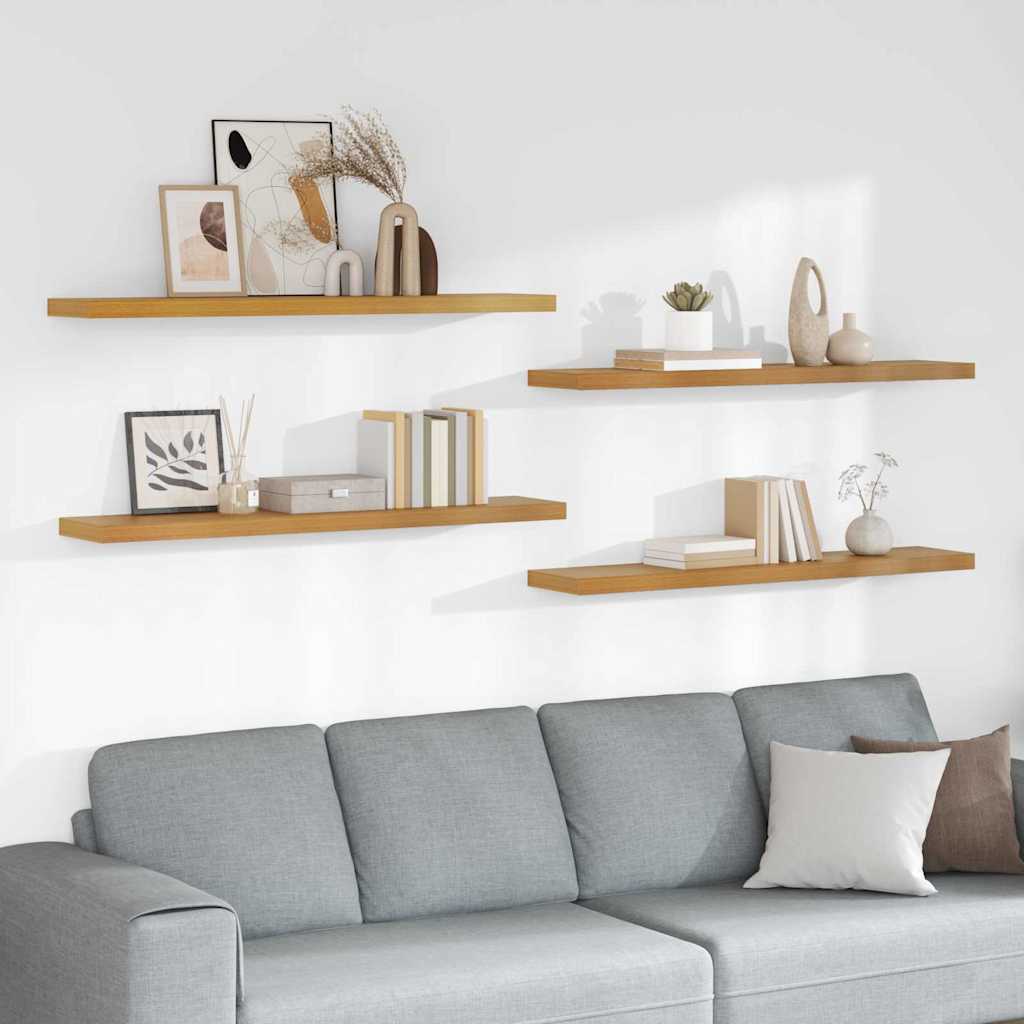 Wandregal 4 pcs Beige 120 x 23,5 x 4 cm Holzwerkstoff