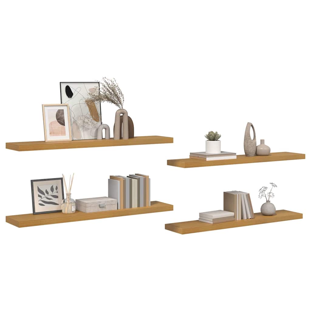 Wandregal 4 pcs Beige 120 x 23,5 x 4 cm Holzwerkstoff