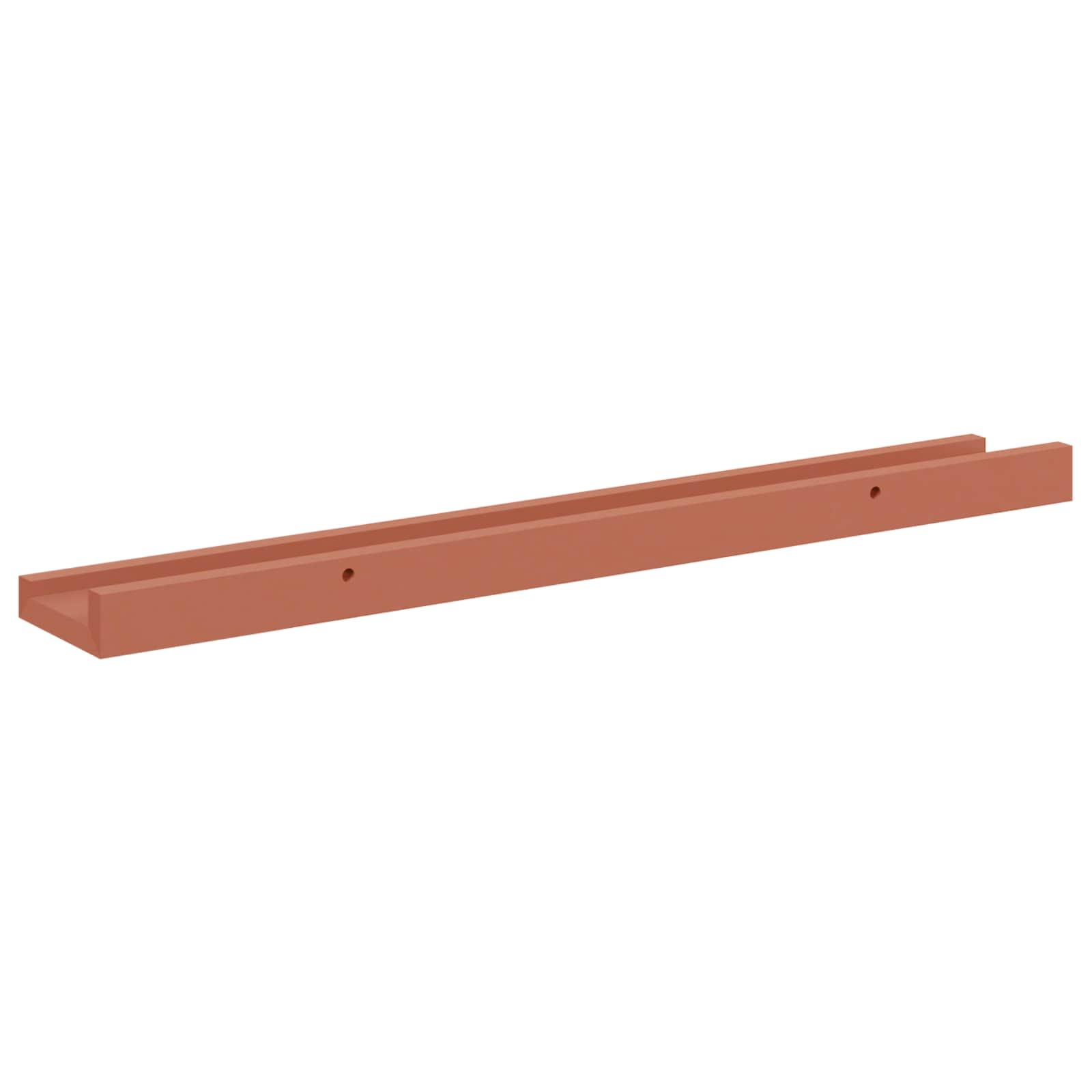 Wandregal mit Regal 2 pcs Rot 60 x 9 x 3 cm Holzwerkstoff