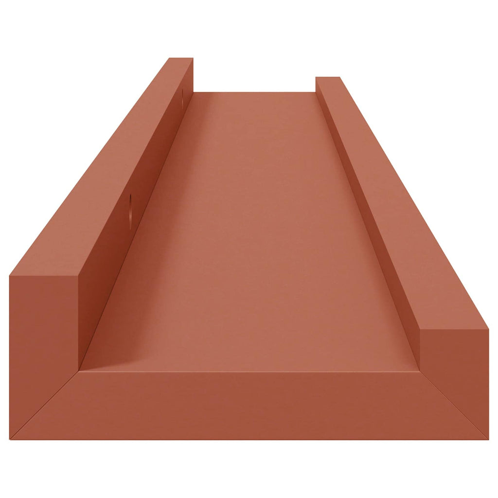 Wandregal mit Regal 2 pcs Rot 60 x 9 x 3 cm Holzwerkstoff