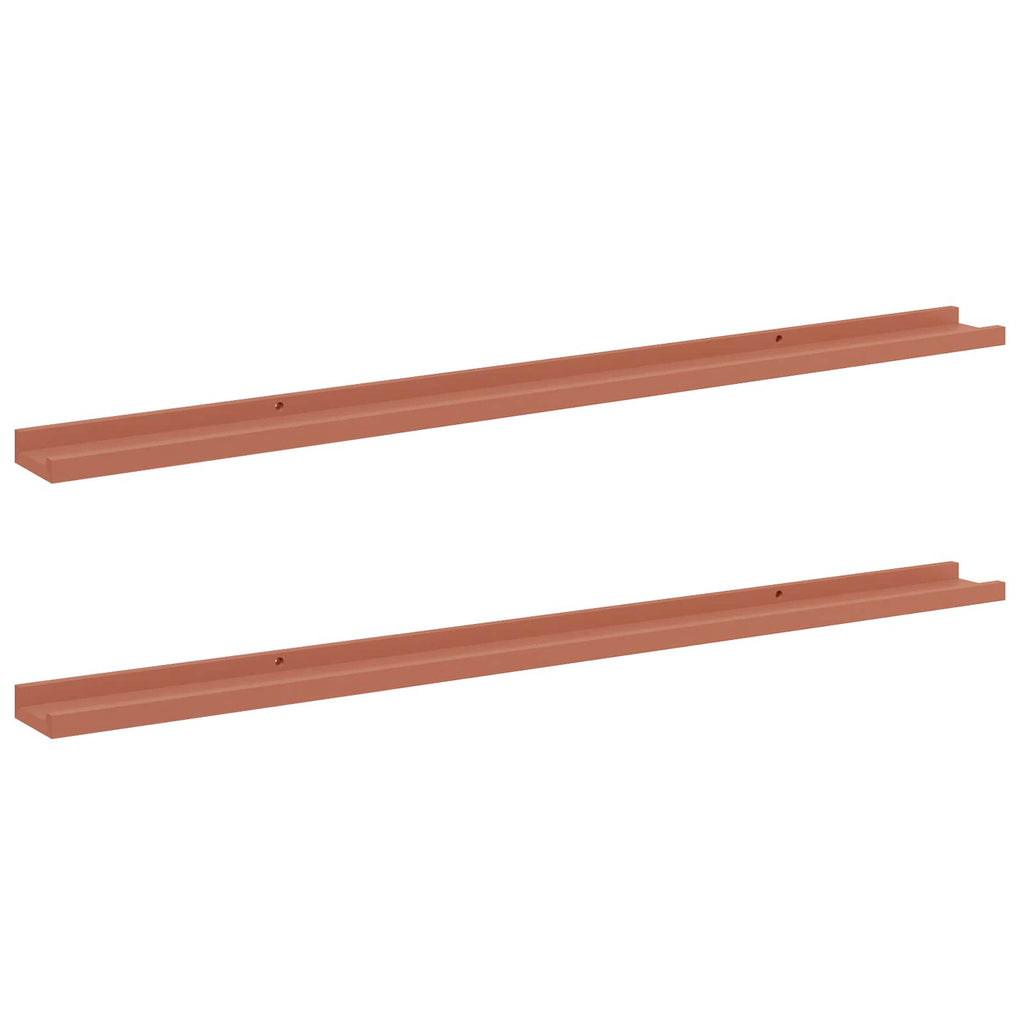 Wandregal mit Regal 2 pcs Rot 115 x 9 x 3 cm Holzwerkstoff