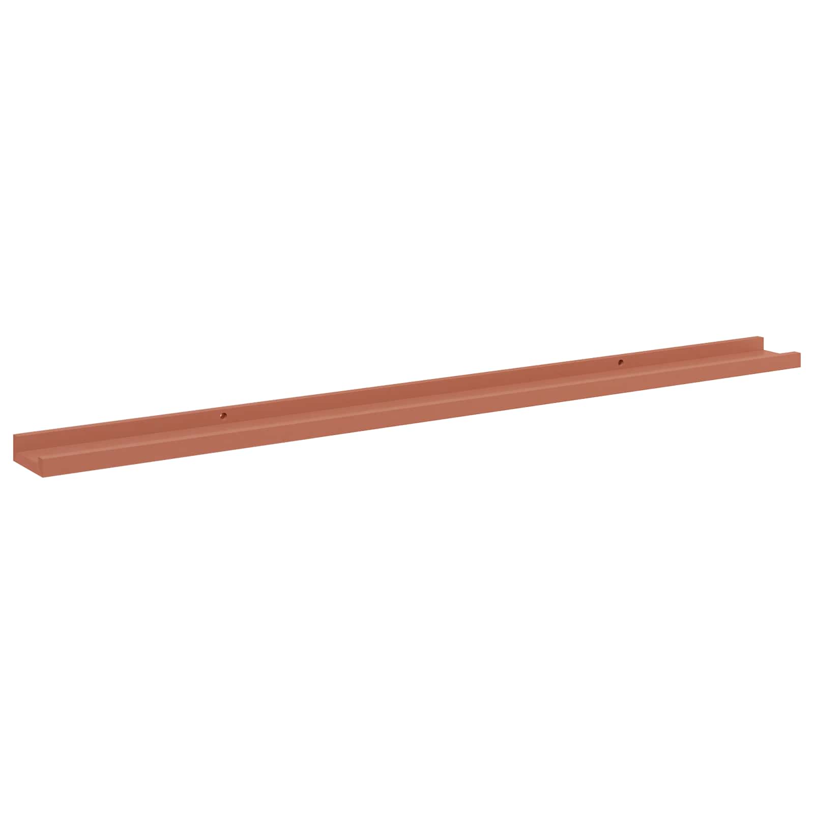 Wandregal mit Regal 2 pcs Rot 115 x 9 x 3 cm Holzwerkstoff