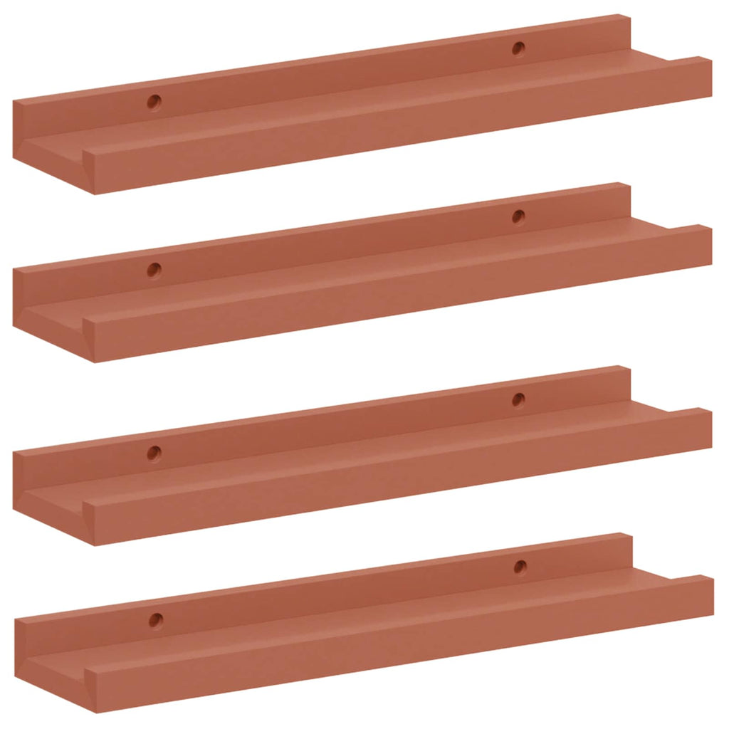 Wandregal mit Regal 4 pcs Rot 40 x 9 x 3 cm Holzwerkstoff