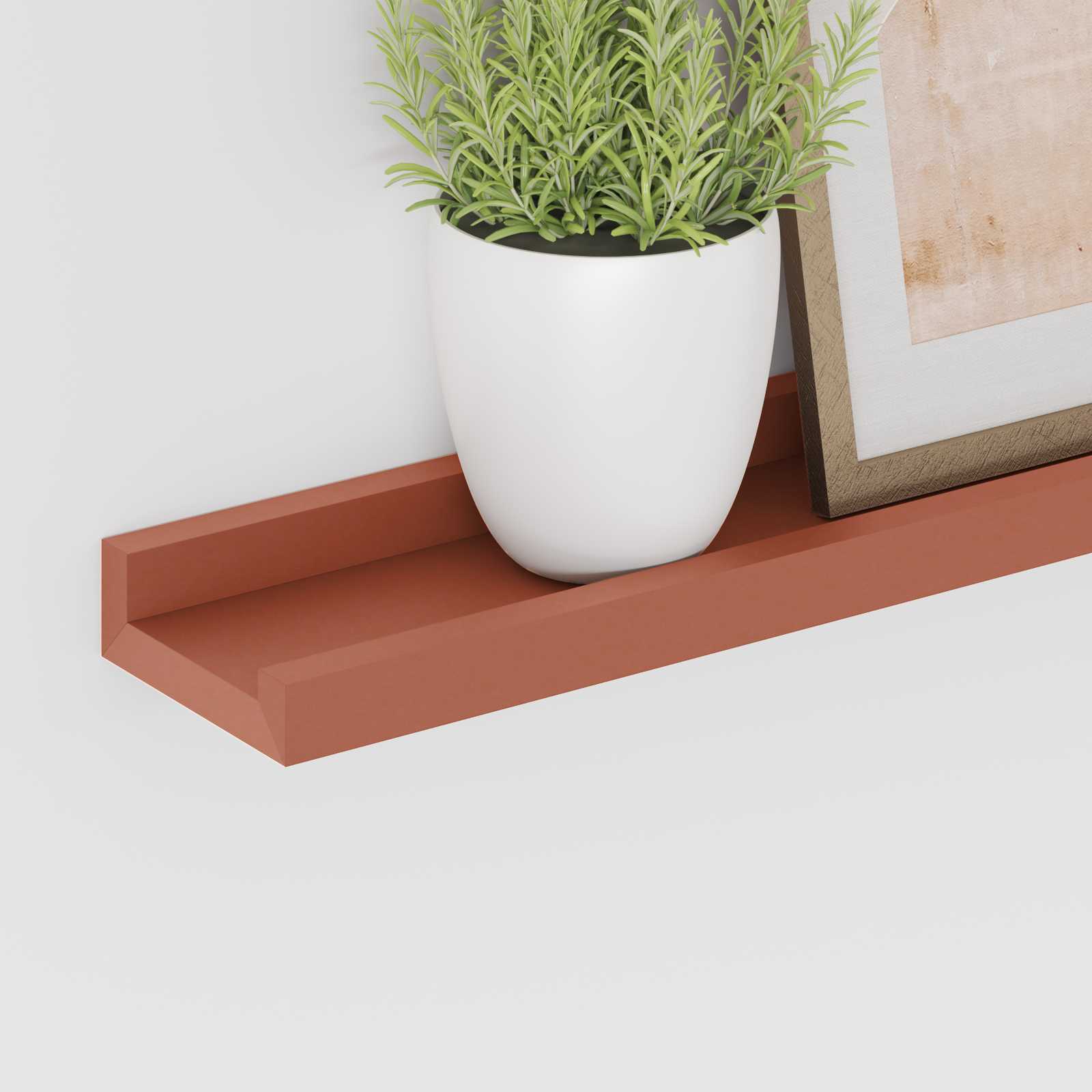 Wandregal mit Regal 4 pcs Rot 115 x 9 x 3 cm Holzwerkstoff