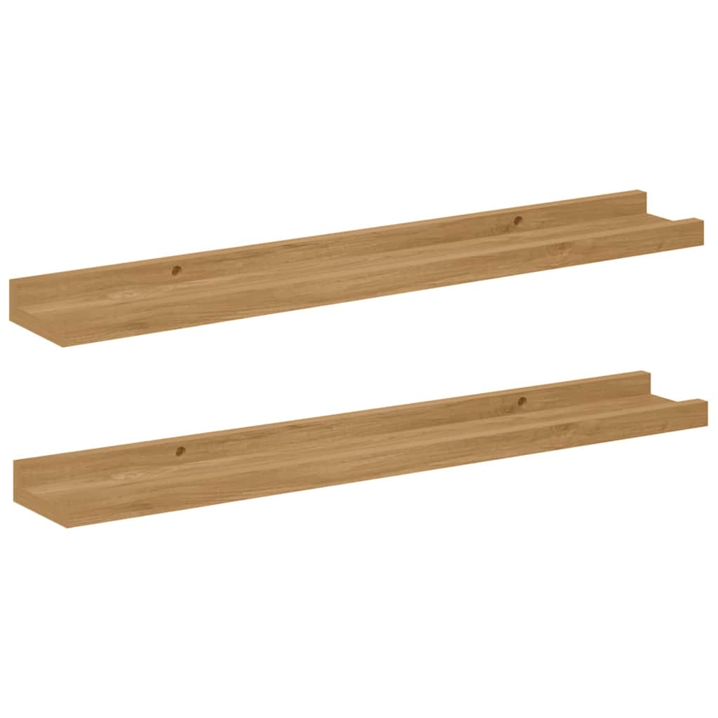 Wandregal mit Regal 2 pcs Braun 60 x 9 x 3 cm Holzwerkstoff