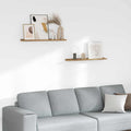 Wandregal mit Regal 2 pcs Braun 80 x 9 x 3 cm Holzwerkstoff