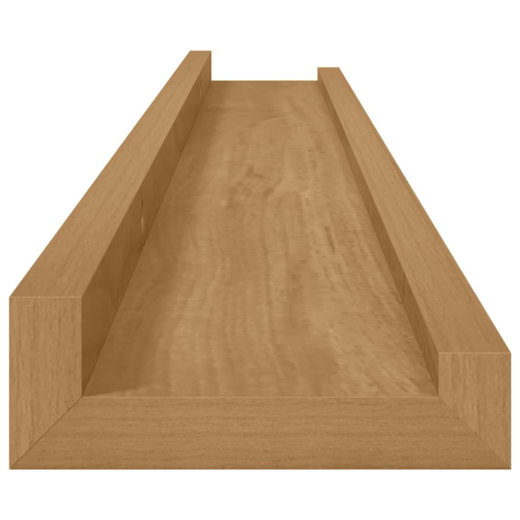 Wandregal mit Regal 2 pcs Braun 80 x 9 x 3 cm Holzwerkstoff