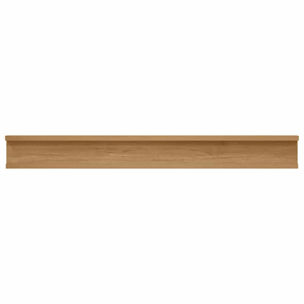 Wandregal mit Regal 2 pcs Braun 80 x 9 x 3 cm Holzwerkstoff