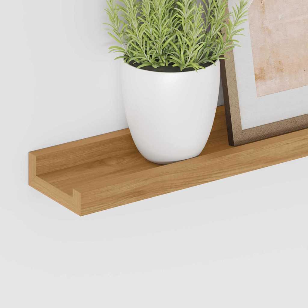 Wandregal mit Regal 2 pcs Braun 100 x 9 x 3 cm Holzwerkstoff