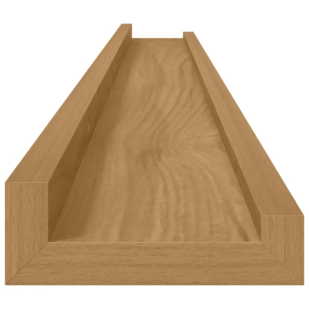 Wandregal mit Regal 2 pcs Braun 100 x 9 x 3 cm Holzwerkstoff