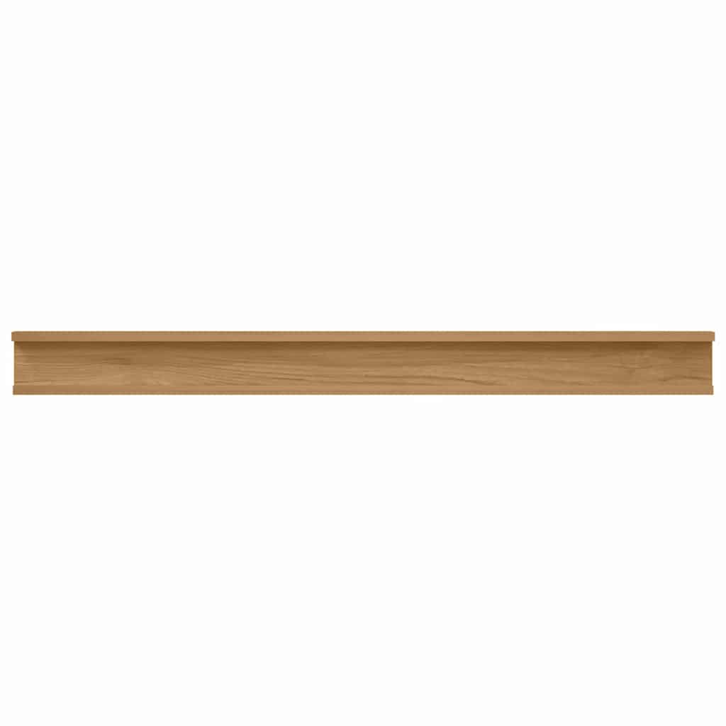 Wandregal mit Regal 2 pcs Braun 100 x 9 x 3 cm Holzwerkstoff