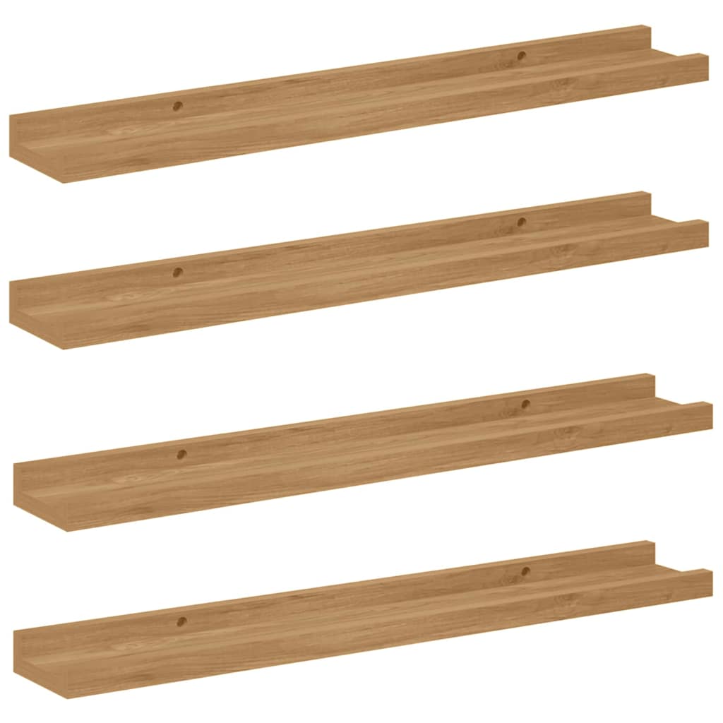 Wandregal mit Regal 4 pcs Braun 60 x 9 x 3 cm Holzwerkstoff