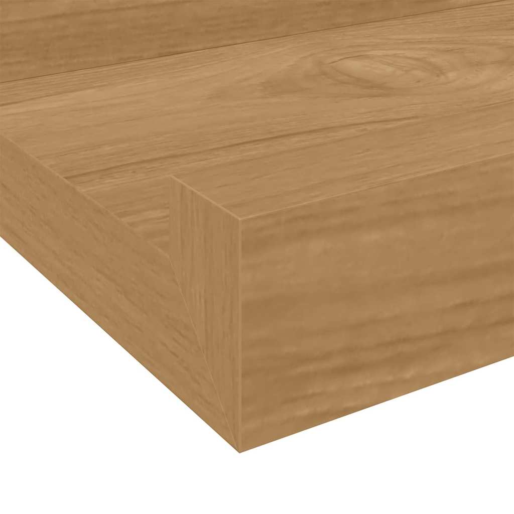 Wandregal mit Regal 4 pcs Braun 115 x 9 x 3 cm Holzwerkstoff