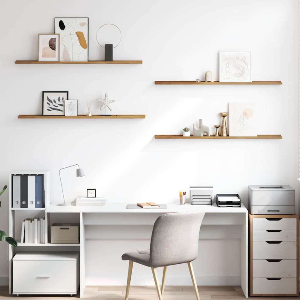 Wandregal mit Regal 4 pcs Braun 115 x 9 x 3 cm Holzwerkstoff