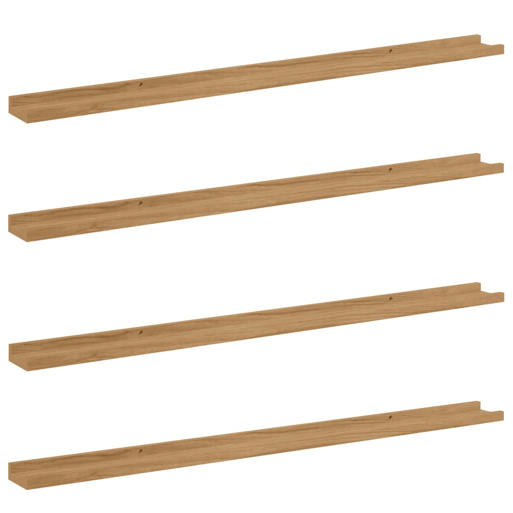 Wandregal mit Regal 4 pcs Braun 115 x 9 x 3 cm Holzwerkstoff
