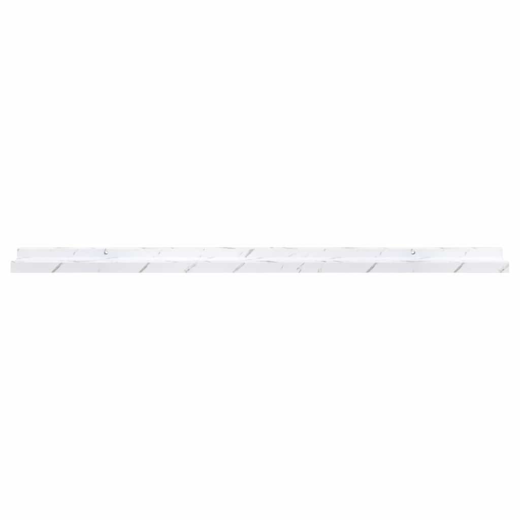 Wandregal 4 pcs Weiß Marmor 100 x 9 x 3 cm Holzwerkstoff