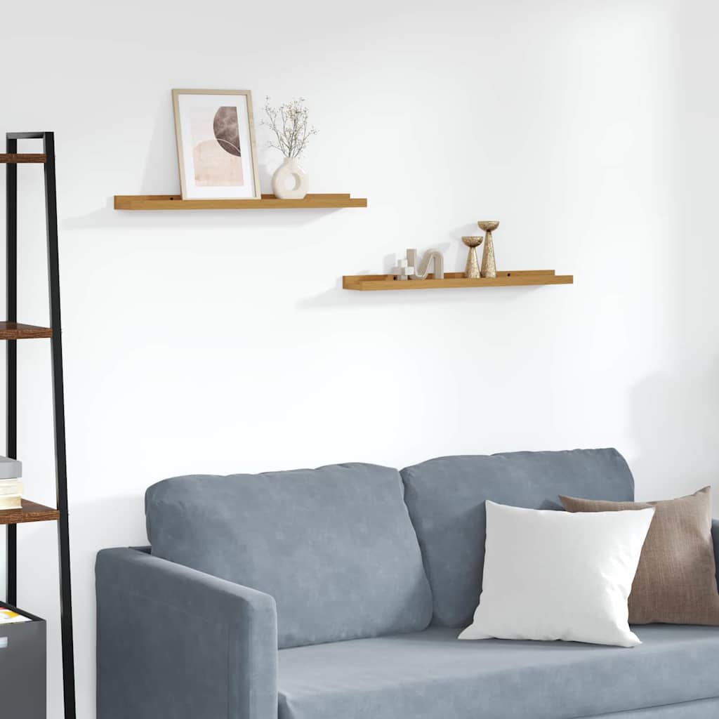 Wandregal mit Regal 2 pcs Beige 60 x 9 x 3 cm Holzwerkstoff
