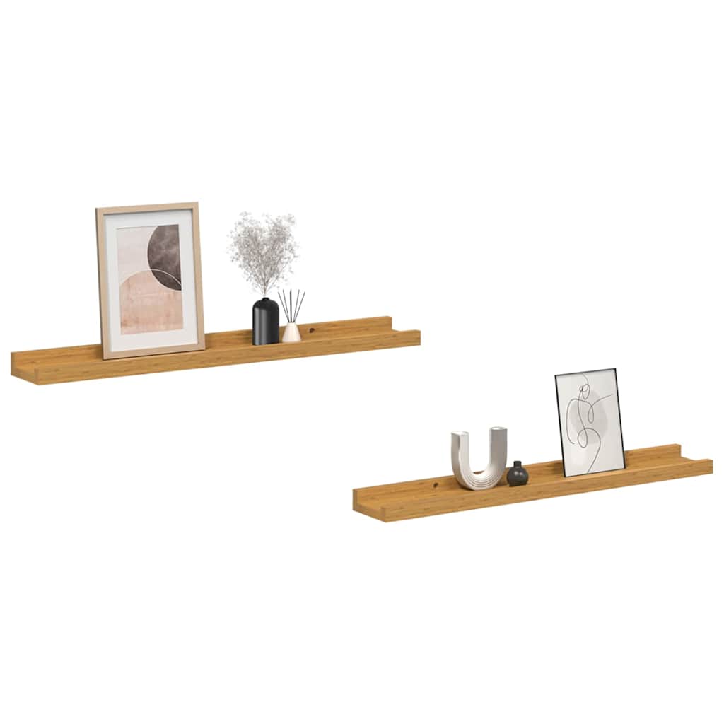 Wandregal mit Regal 2 pcs Beige 60 x 9 x 3 cm Holzwerkstoff