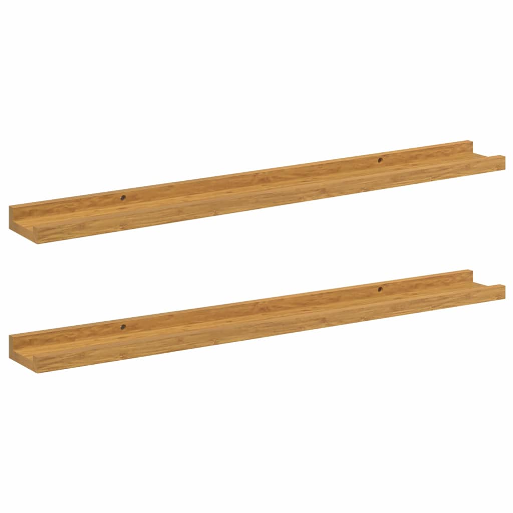 Wandregal mit Regal 2 pcs Beige 80 x 9 x 3 cm Holzwerkstoff
