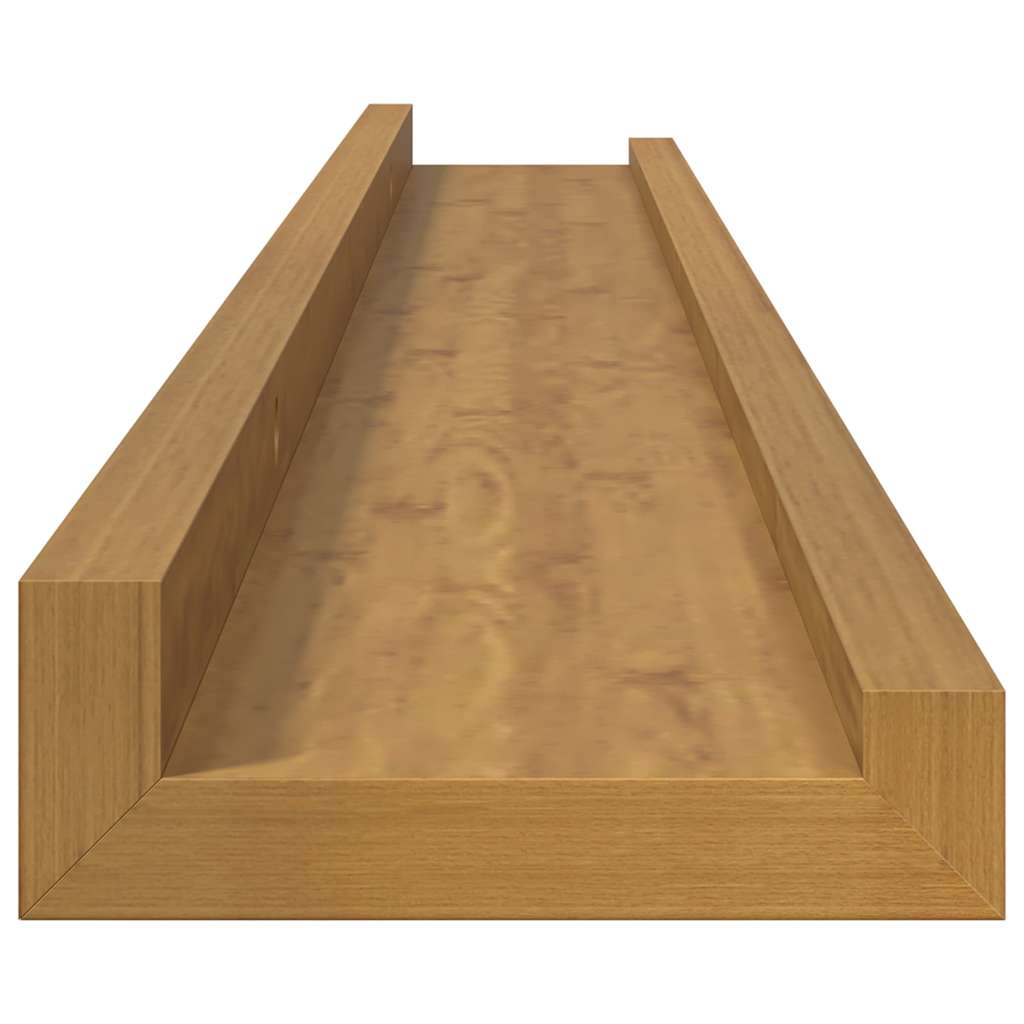 Wandregal mit Regal 2 pcs Beige 80 x 9 x 3 cm Holzwerkstoff